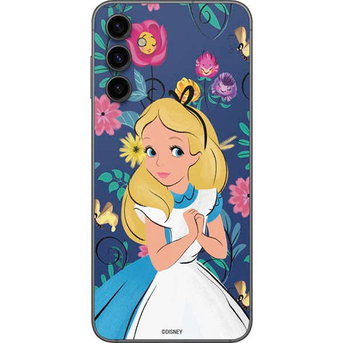 Disney Alice in Wonderland (animated) Floral Print Galaxy A14 5G Skin
