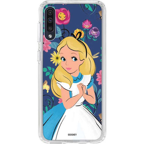 Disney Alice in Wonderland (animated) Floral Print Galaxy A50 Clear Case