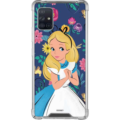 Disney Alice in Wonderland (animated) Floral Print Galaxy A51 5G Clear Case