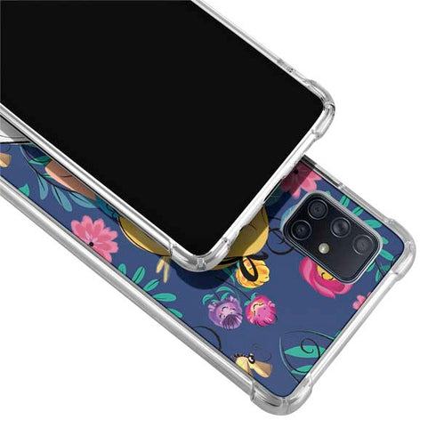 Disney Alice in Wonderland (animated) Floral Print Galaxy A51 5G Clear Case