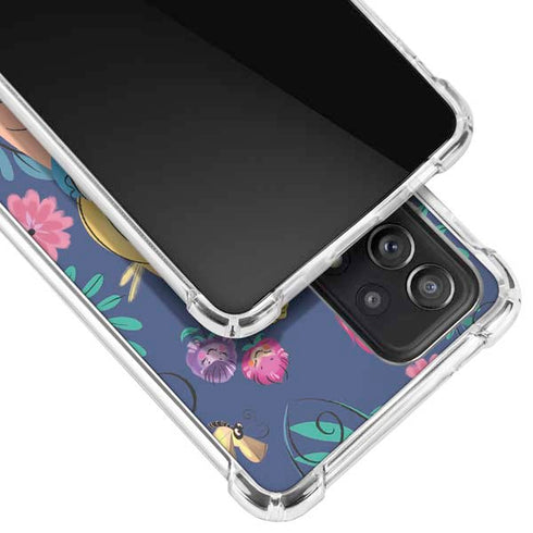 Disney Alice in Wonderland (animated) Floral Print Galaxy A52 5G Clear Case