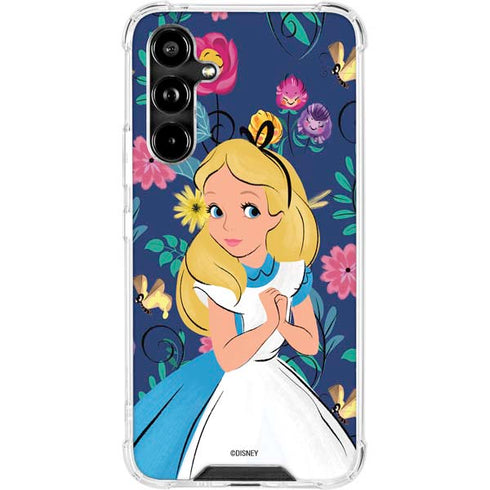 Disney Alice in Wonderland (animated) Floral Print Galaxy A54 5G Clear Case
