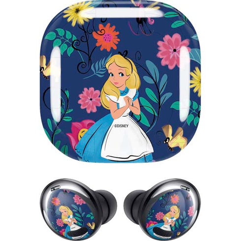 Disney Alice in Wonderland (animated) Floral Print Galaxy Buds Pro Skin