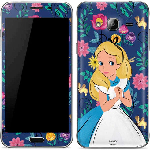 Disney Alice in Wonderland (animated) Floral Print Galaxy J3 Skin