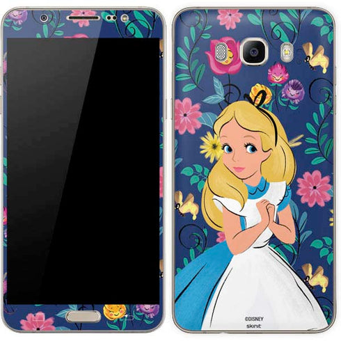 Disney Alice in Wonderland (animated) Floral Print Galaxy J7 Skin