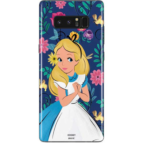 Disney Alice in Wonderland (animated) Floral Print Galaxy Note 8 Skin