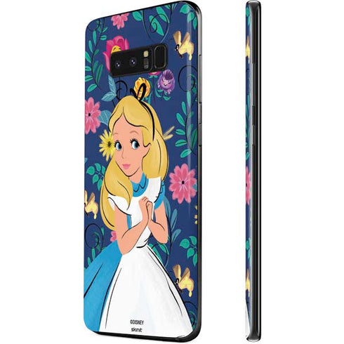 Disney Alice in Wonderland (animated) Floral Print Galaxy Note 8 Skin