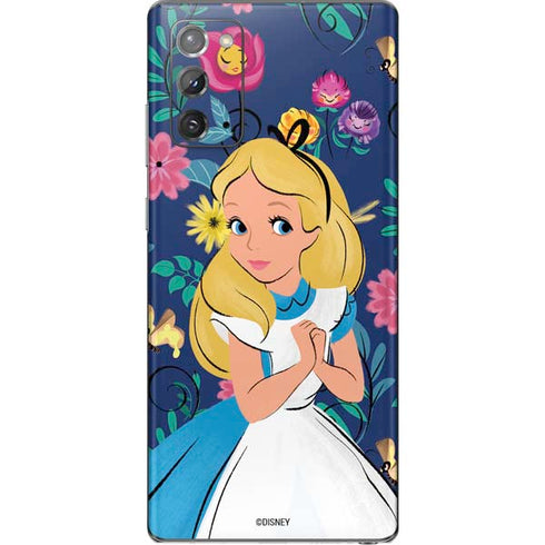 Disney Alice in Wonderland (animated) Floral Print Galaxy Note20 5G Skin