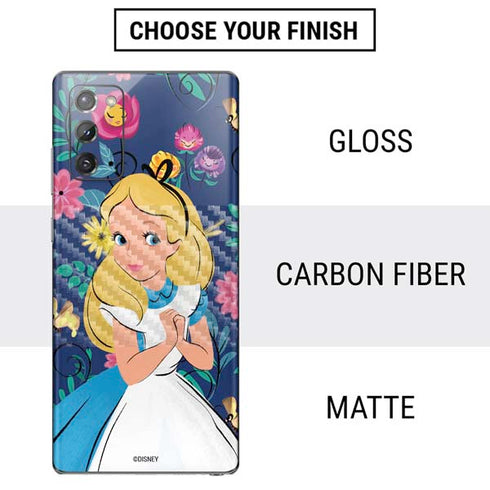 Disney Alice in Wonderland (animated) Floral Print Galaxy Note20 5G Skin