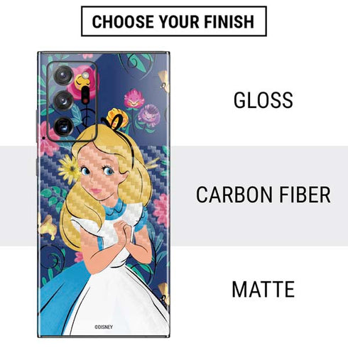 Disney Alice in Wonderland (animated) Floral Print Galaxy Note20 Ultra 5G Skin