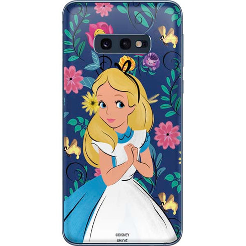 Disney Alice in Wonderland (animated) Floral Print Galaxy S10e Skin