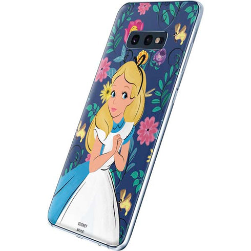 Disney Alice in Wonderland (animated) Floral Print Galaxy S10e Skin