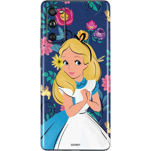 Disney Alice in Wonderland (animated) Floral Print Galaxy S20 Fan Edition Skin