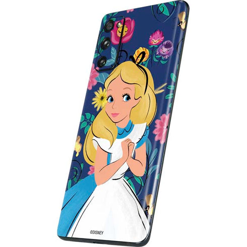 Disney Alice in Wonderland (animated) Floral Print Galaxy S20 Fan Edition Skin