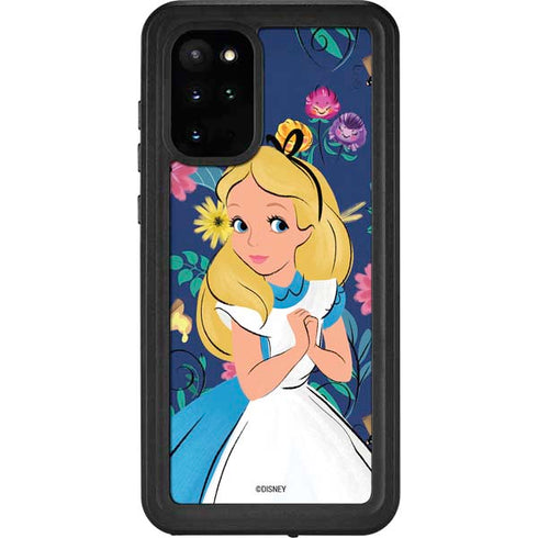 Disney Alice in Wonderland (animated) Floral Print Galaxy S20 Plus Waterproof Case