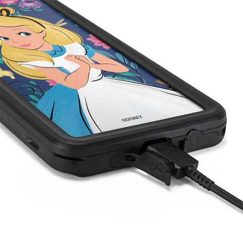 Disney Alice in Wonderland (animated) Floral Print Galaxy S20 Plus Waterproof Case