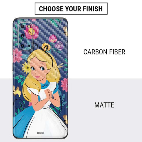 Disney Alice in Wonderland (animated) Floral Print Galaxy S20 Skin