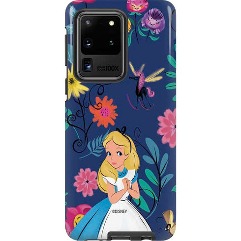 Disney Alice in Wonderland (animated) Floral Print Galaxy S20 Ultra 5G Pro Case