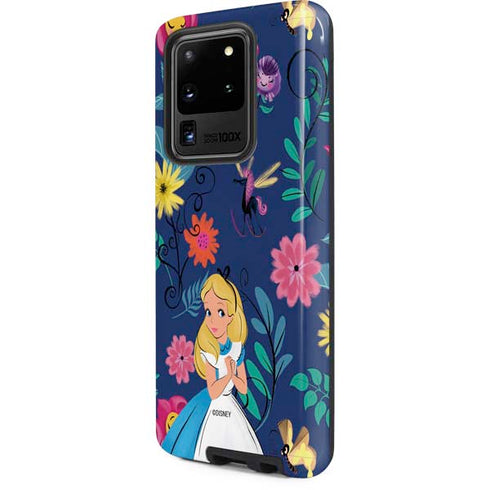 Disney Alice in Wonderland (animated) Floral Print Galaxy S20 Ultra 5G Pro Case