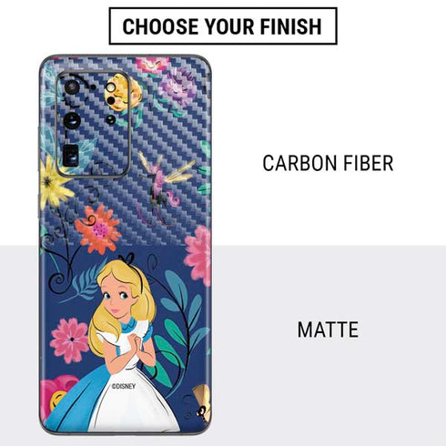 Disney Alice in Wonderland (animated) Floral Print Galaxy S20 Ultra 5G Skin