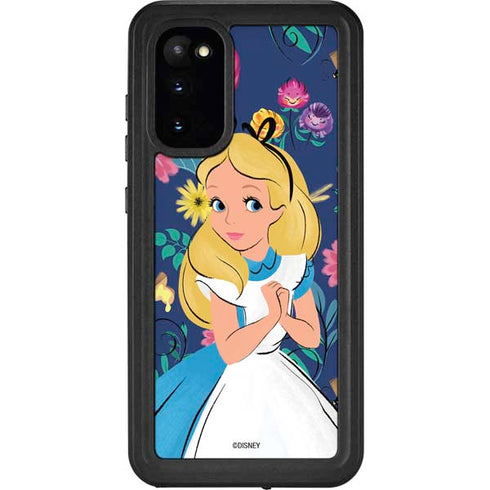 Disney Alice in Wonderland (animated) Floral Print Galaxy S20 Waterproof Case