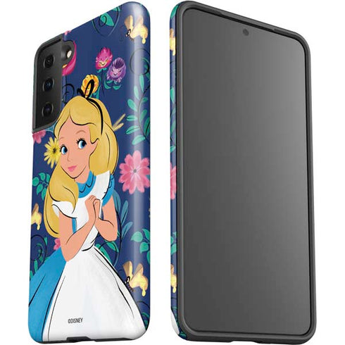 Disney Alice in Wonderland (animated) Floral Print Galaxy S21 FE Pro Case