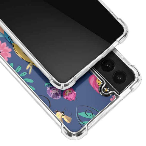 Disney Alice in Wonderland (animated) Floral Print Galaxy S21 Plus 5G Clear Case