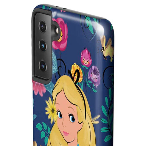 Disney Alice in Wonderland (animated) Floral Print Galaxy S21 Plus 5G Pro Case