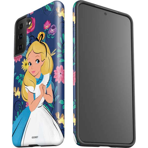 Disney Alice in Wonderland (animated) Floral Print Galaxy S21 Plus 5G Pro Case
