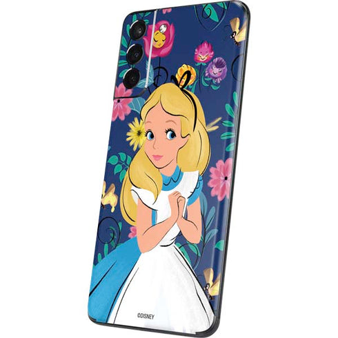 Disney Alice in Wonderland (animated) Floral Print Galaxy S21 Plus 5G Skin