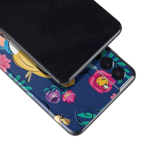 Disney Alice in Wonderland (animated) Floral Print Galaxy S21 Plus 5G Skin
