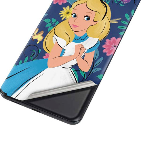 Disney Alice in Wonderland (animated) Floral Print Galaxy S21 Plus 5G Skin