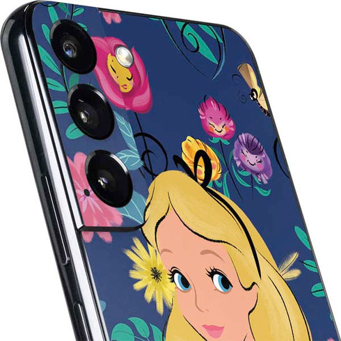 Disney Alice in Wonderland (animated) Floral Print Galaxy S22 Skin