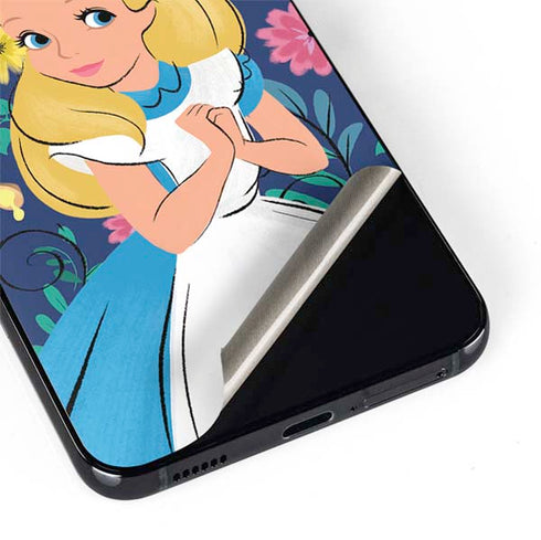 Disney Alice in Wonderland (animated) Floral Print Galaxy S22 Skin
