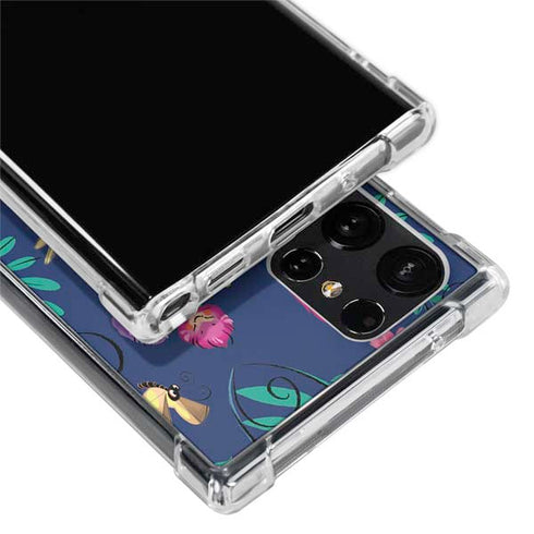 Disney Alice in Wonderland (animated) Floral Print Galaxy S22 Ultra Clear Case