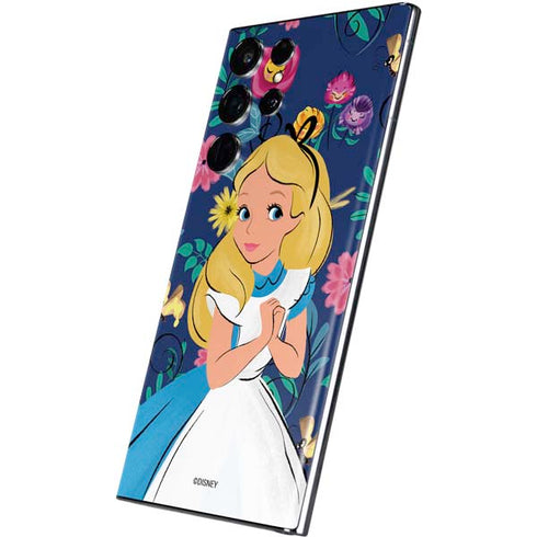 Disney Alice in Wonderland (animated) Floral Print Galaxy S22 Ultra Skin