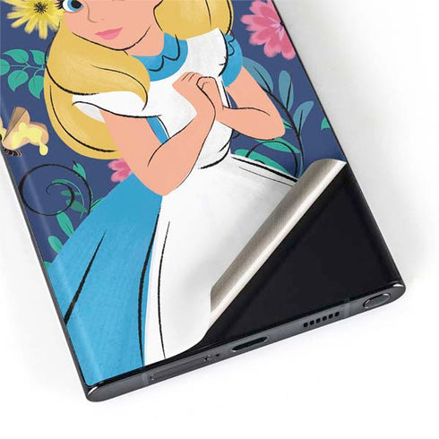 Disney Alice in Wonderland (animated) Floral Print Galaxy S22 Ultra Skin