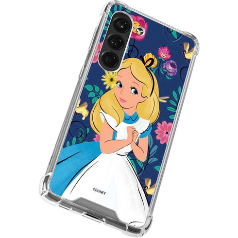 Disney Alice in Wonderland (animated) Floral Print Galaxy S23 Clear Case