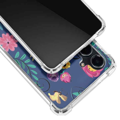 Disney Alice in Wonderland (animated) Floral Print Galaxy S23 FE Clear Case