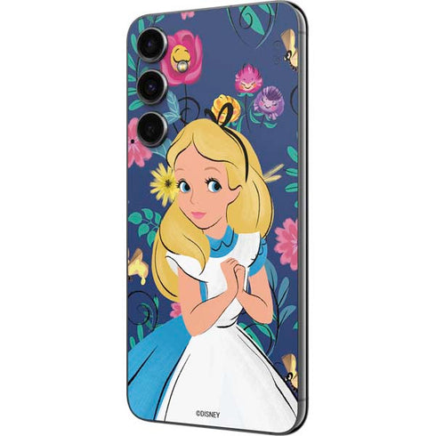 Disney Alice in Wonderland (animated) Floral Print Galaxy S23 FE Skin
