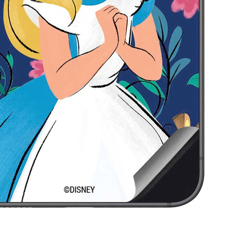 Disney Alice in Wonderland (animated) Floral Print Galaxy S23 FE Skin