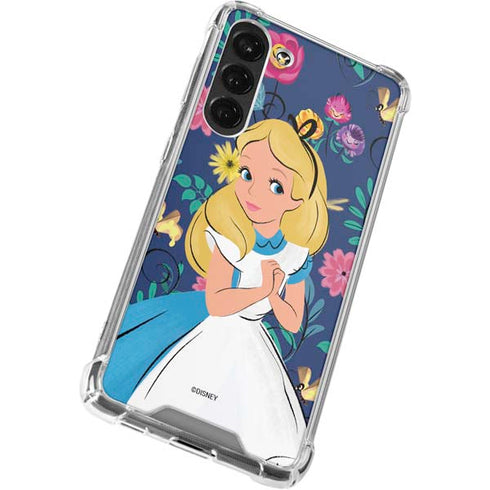 Disney Alice in Wonderland (animated) Floral Print Galaxy S23 Plus Clear Case