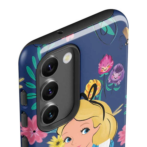 Disney Alice in Wonderland (animated) Floral Print Galaxy S23 Plus Pro Case