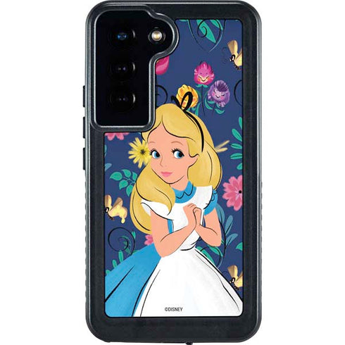 Disney Alice in Wonderland (animated) Floral Print Galaxy S23 Waterproof Case