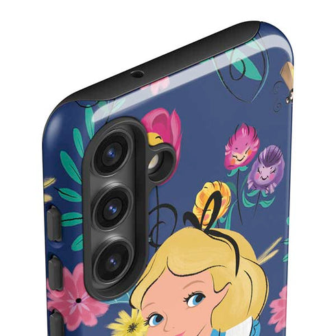 Disney Alice in Wonderland (animated) Floral Print Galaxy S24 Plus Impact Case