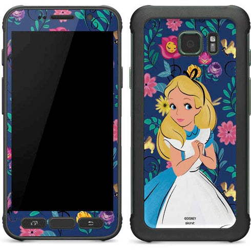 Disney Alice in Wonderland (animated) Floral Print Galaxy S7 Active Skin