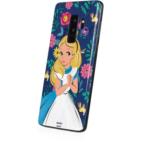 Disney Alice in Wonderland (animated) Floral Print Galaxy S9 Plus Skin