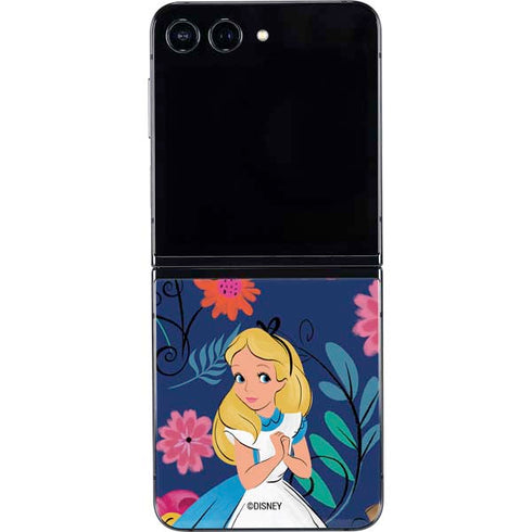 Disney Alice in Wonderland (animated) Floral Print Galaxy Z Flip5 5G Skin