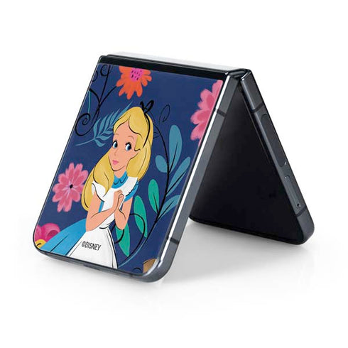 Disney Alice in Wonderland (animated) Floral Print Galaxy Z Flip5 5G Skin