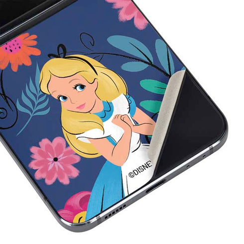 Disney Alice in Wonderland (animated) Floral Print Galaxy Z Flip5 5G Skin